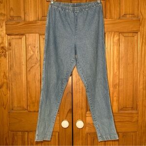 NWOT Bill Blass Vintage 80s 90s Pull On Lightweight Denim Pants Blue Size Medium